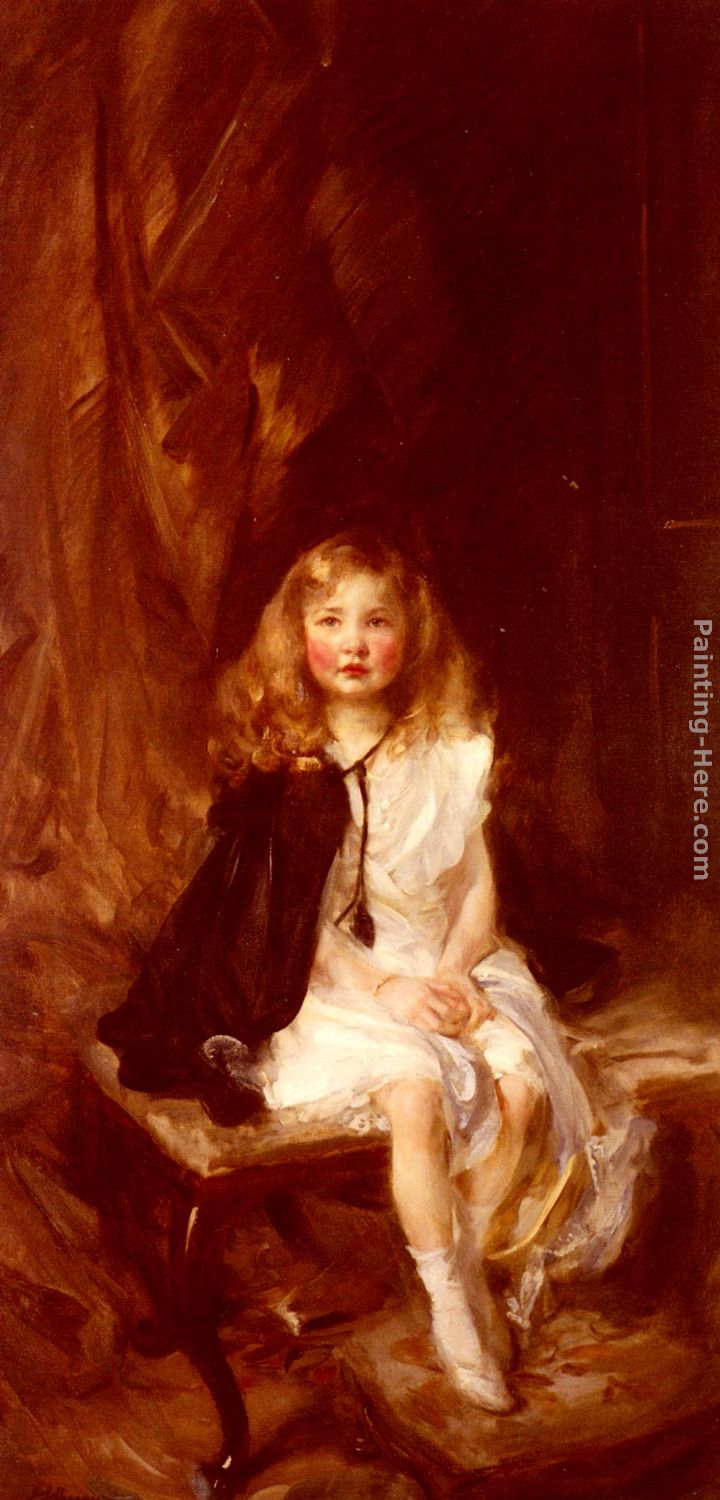 Bridget, Daughter of Harold Nickols, Esq. painting - James Jebusa Shannon Bridget, Daughter of Harold Nickols, Esq. art painting